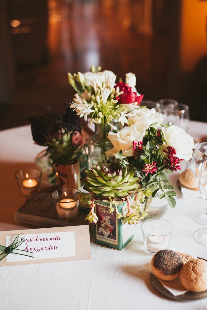 addobbi floreali matrimonio tavola